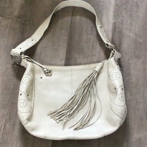 Brighton white leather bag